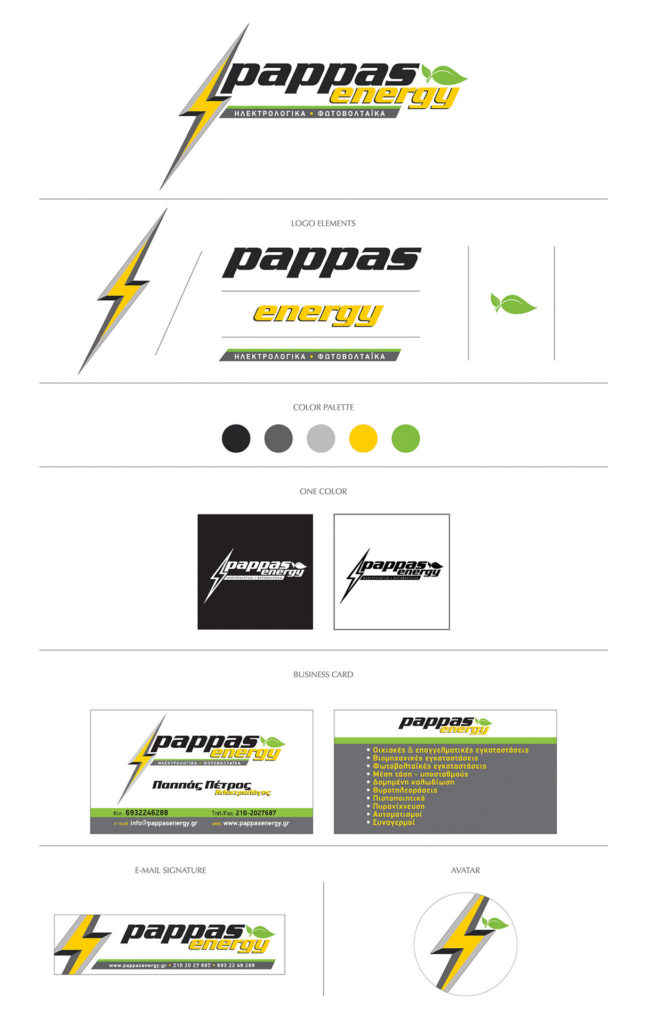 Pappas energy logo design