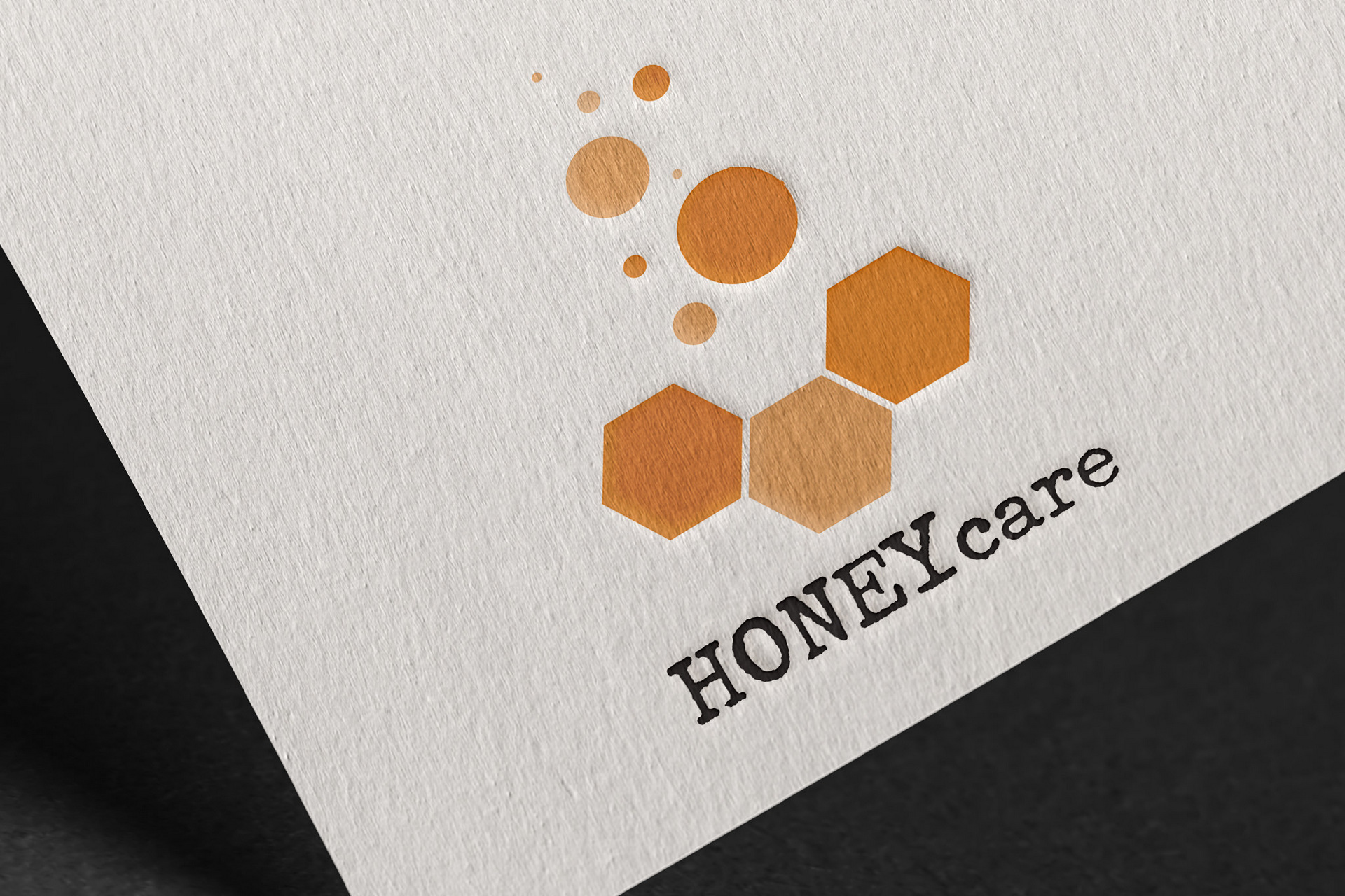 Honey care logo printed