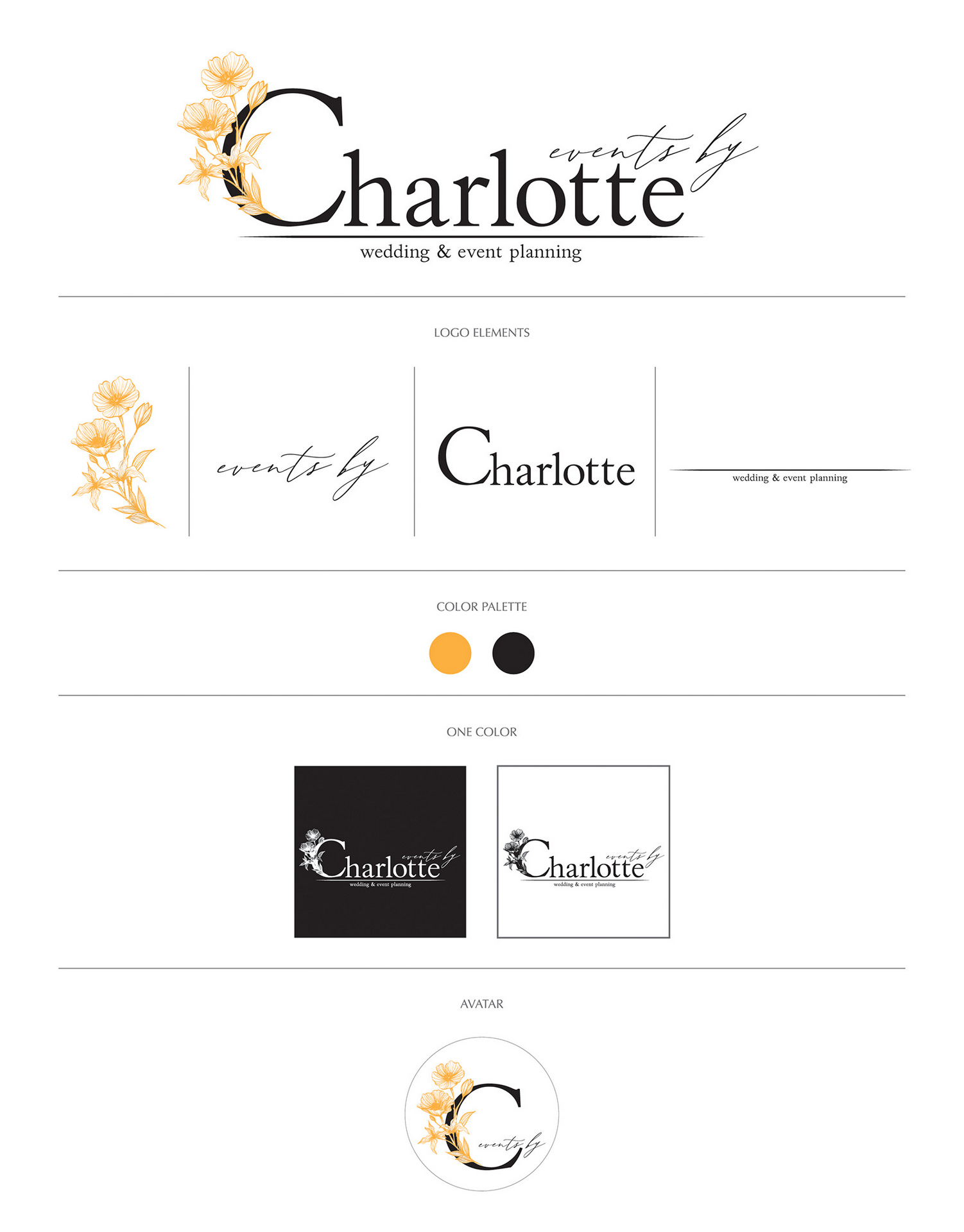 Events by charlotte logo design
